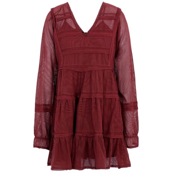 Free People Berlin Maroon Dress - Picture 3 of 6